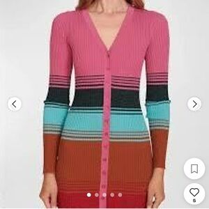STAUD Multicolor Striped Dress
